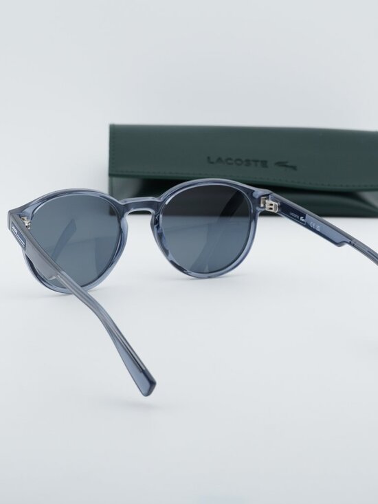 Lacoste L6055S N 038 Round Sunglasses - Transparent Grey / Grey